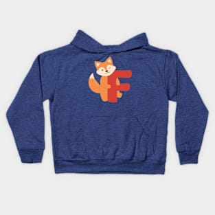 Animal alphabet F Kids Hoodie